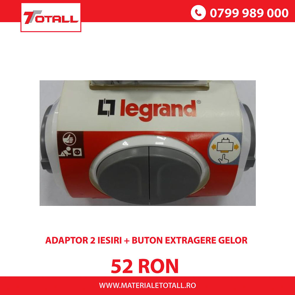 ADAPTOR 2 IESIRI + BUTON EXTRAGERE