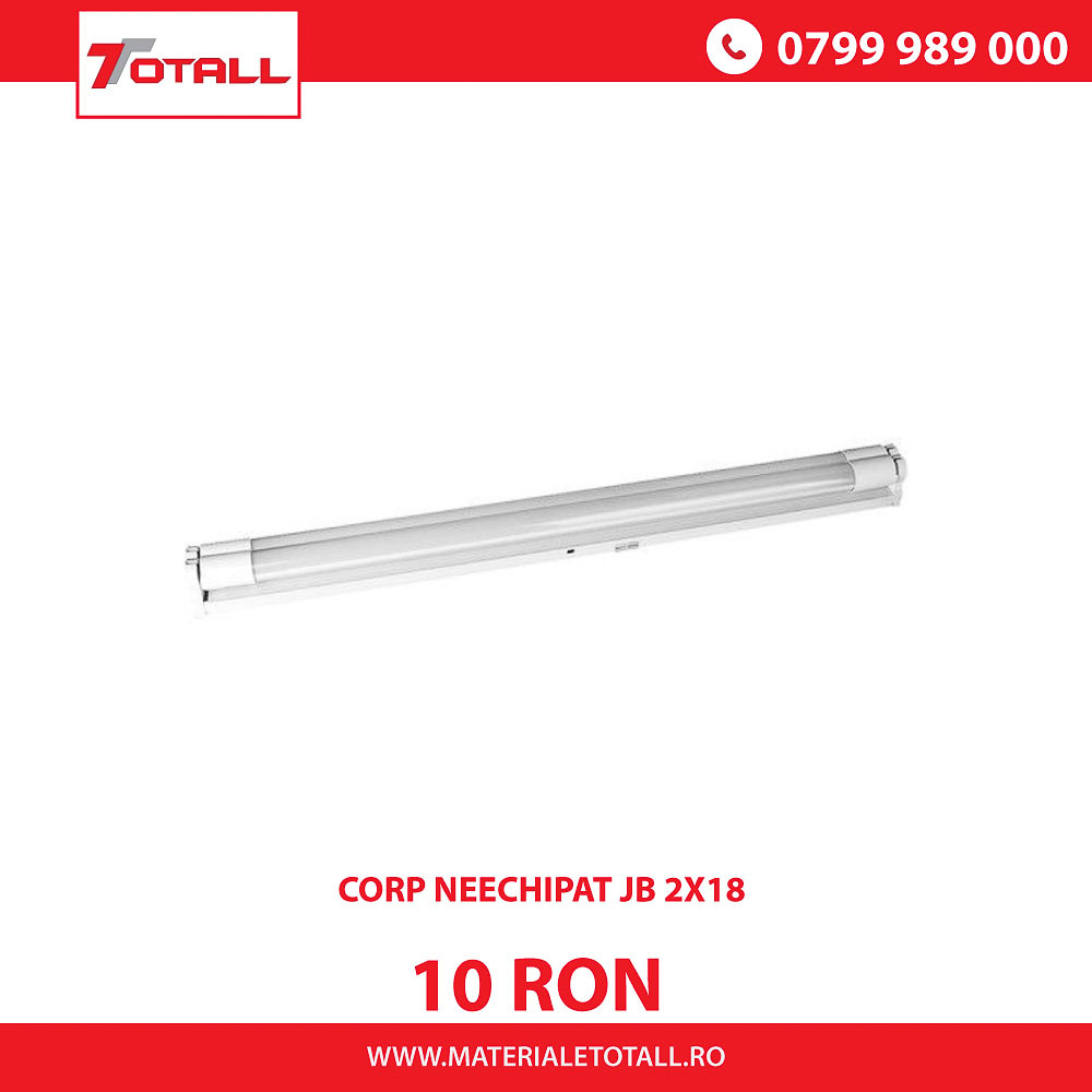 Corp de Iluminat Aparent 2x18W, neechipat cu tuburi led