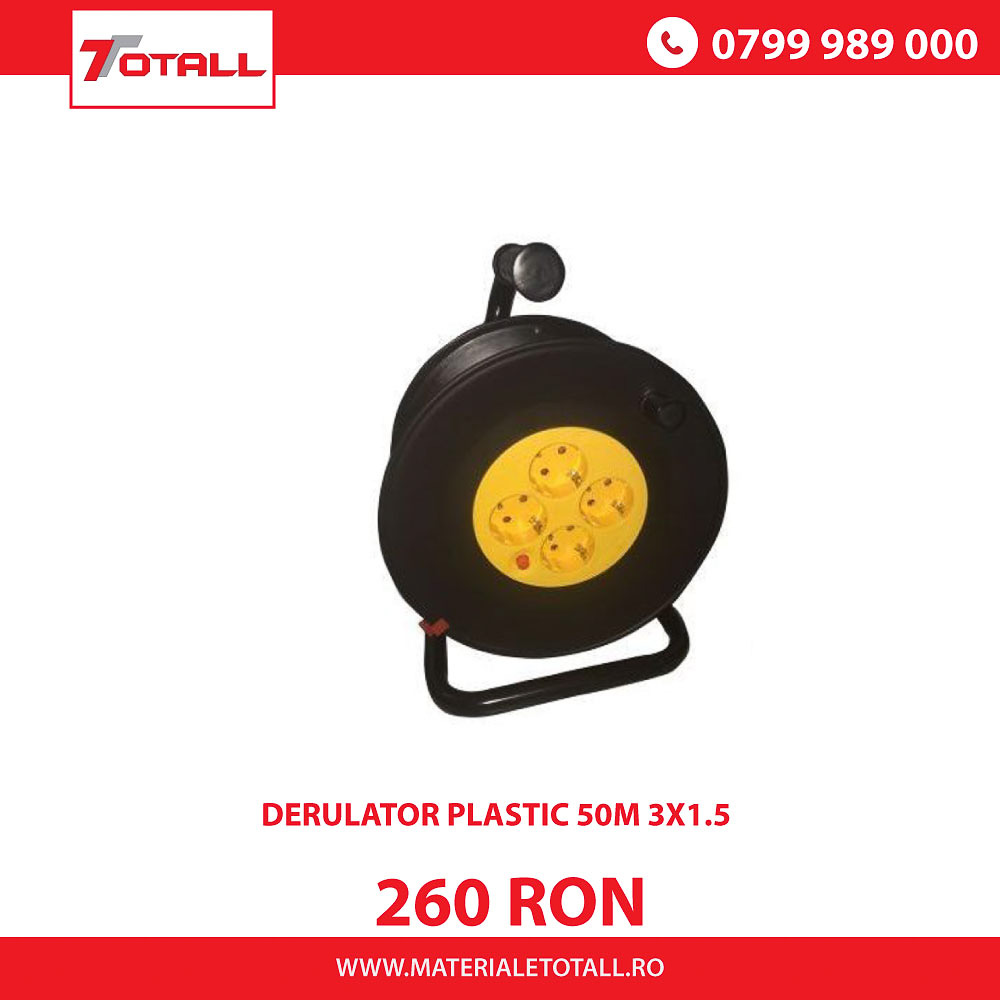 DERULATOR PLASTIC 50M 3X1.5