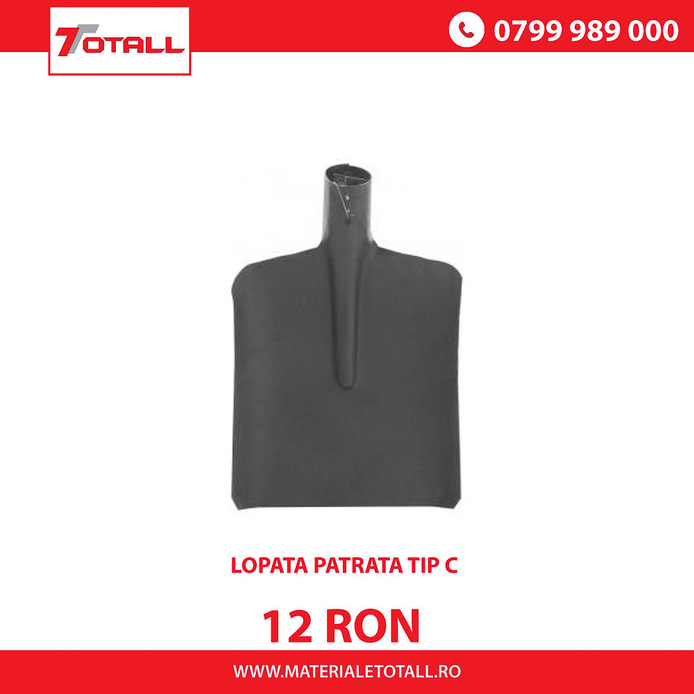 LOPATĂ PĂTRATĂ S551 (270x233 MM) TIP C, FĂRĂ COADĂ