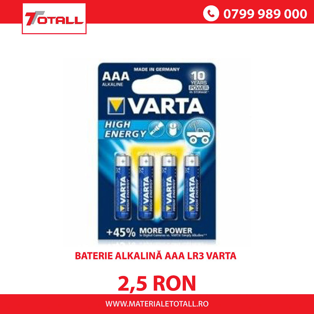 Baterie Varta alcalină AAA LR3