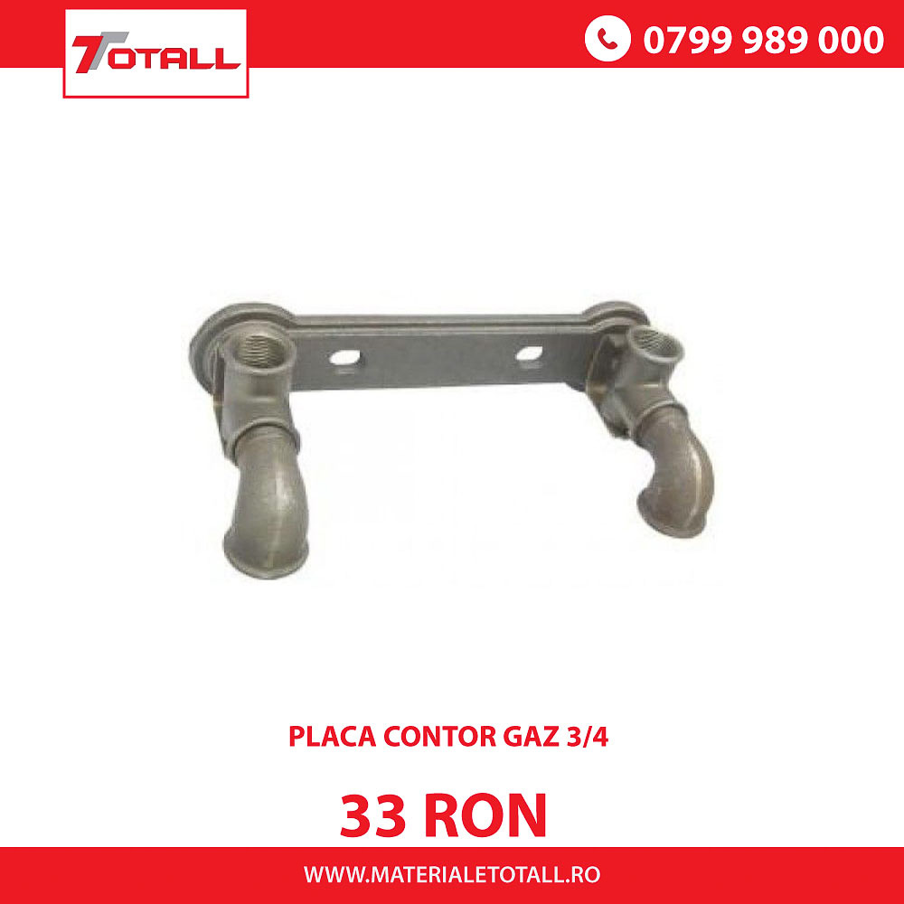 PLACA CONTOR GAZ 3/4