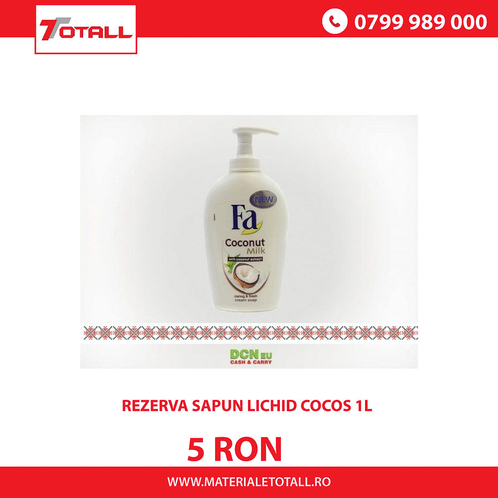 REZERVA SAPUN LICHID COCOS 1L
