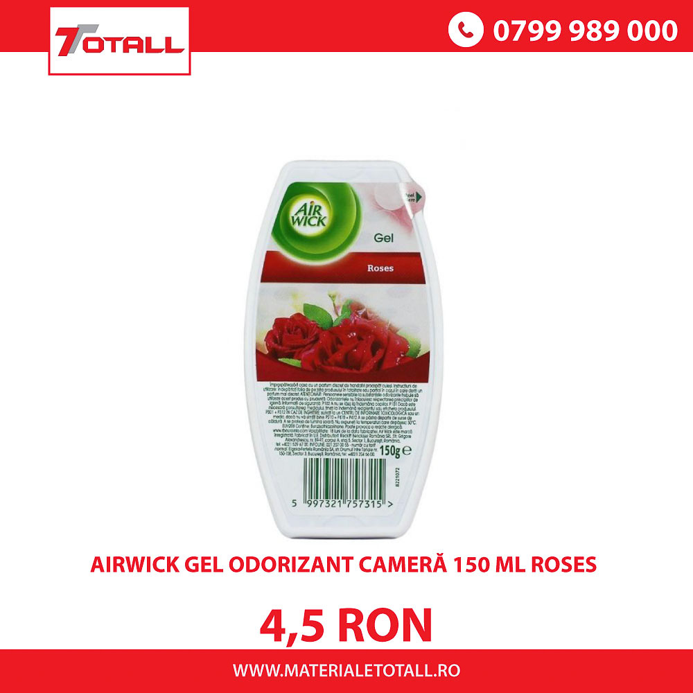 Airwick Gel odorizant cameră 150 ml Roses