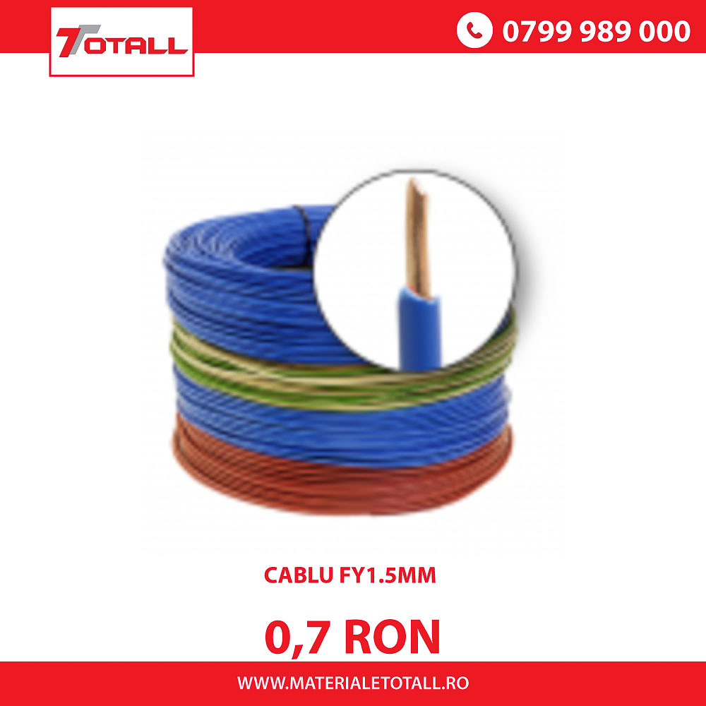 CABLU SOLID CUPRU FY1.5 MM